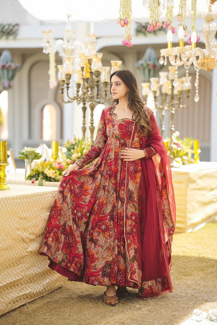Salisha Digital Printed Anarkali Suit