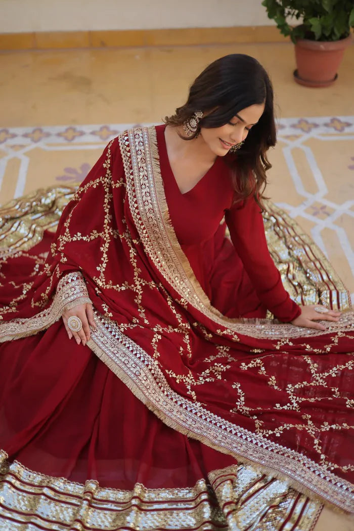 Anamika Premium Designer Suit Set-Full Stiched