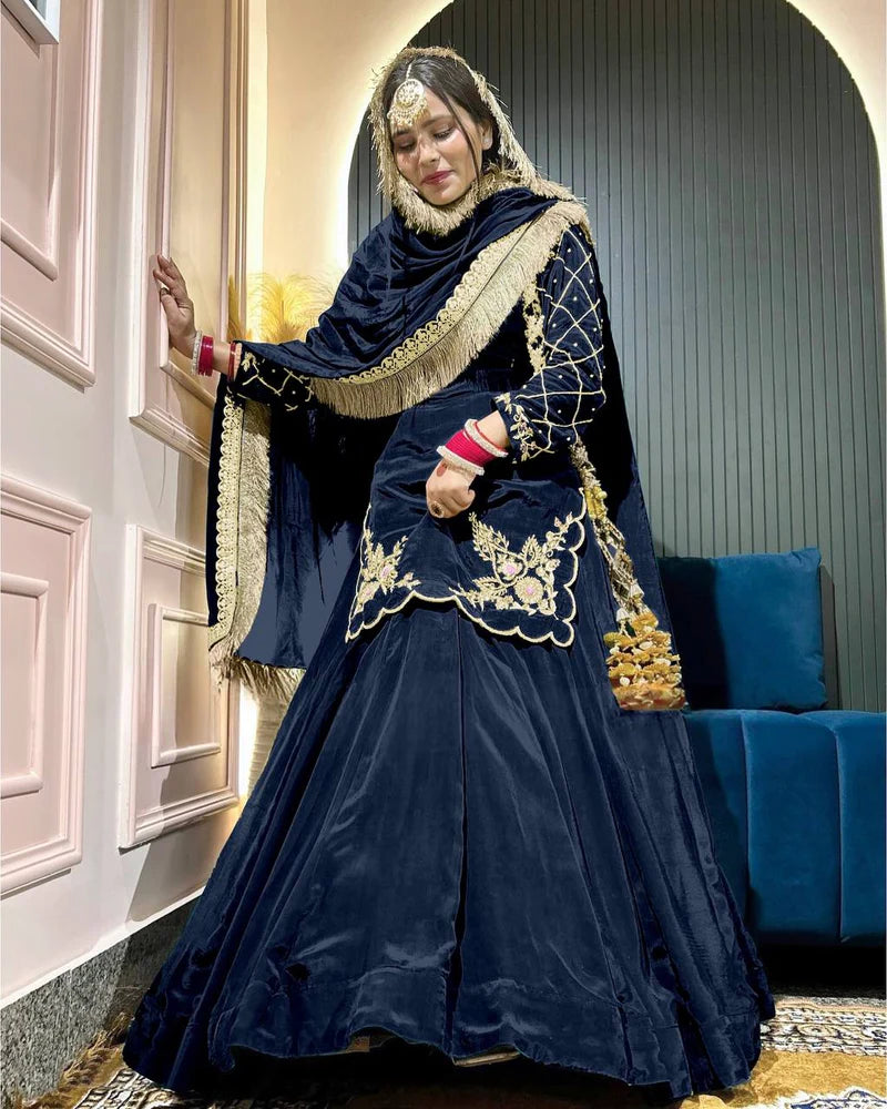 New Arrival Premium Natural Crepe Silk Lehenga Set